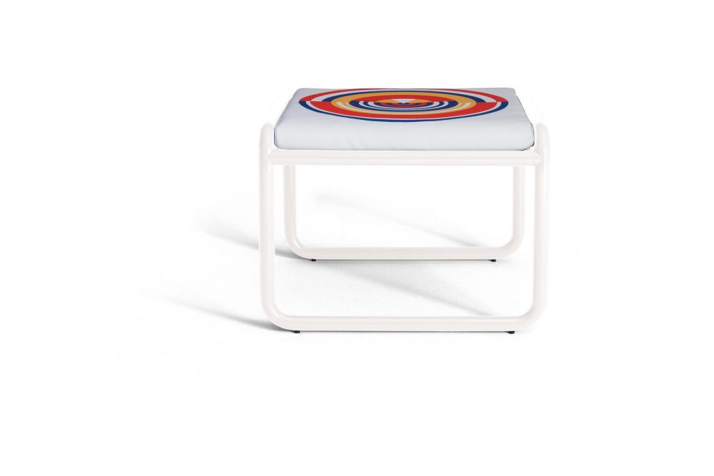 locus solus pouf in white on a white background