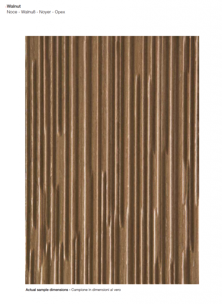 Decor finish wood sample in a medium brown color, set against a white background.