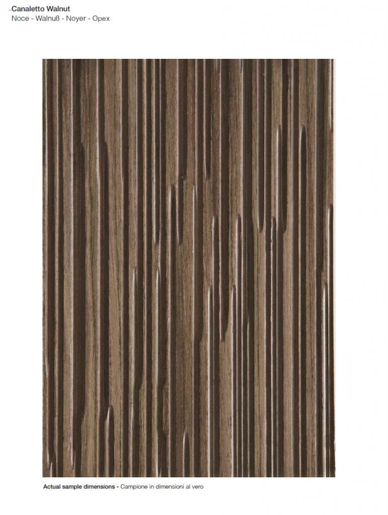 Decor finish wood sample in a medium brown color, set against a white background.