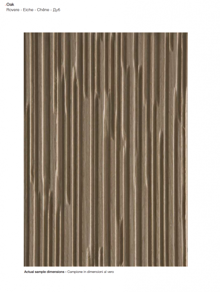 Decor finish wood sample in a light brown color, set against a white background.