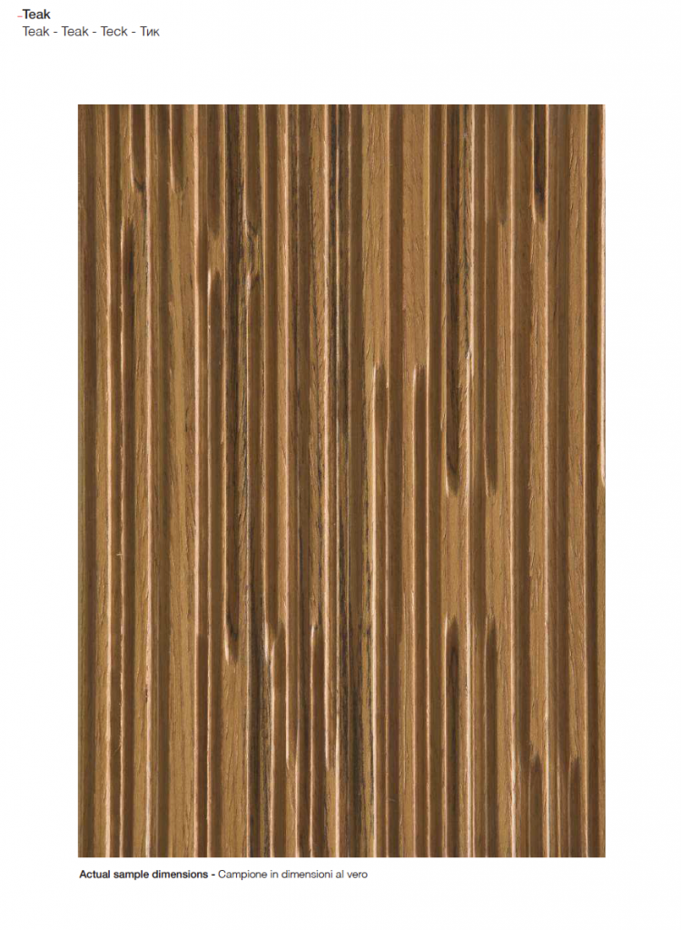Decor finish wood sample in a medium brown color, set against a white background.