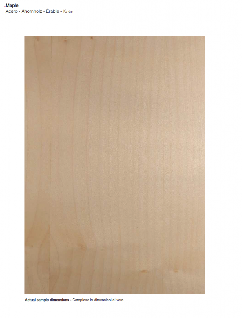 Plain finish wood sample in a light brown color with a smooth, natural texture, set against a white background.