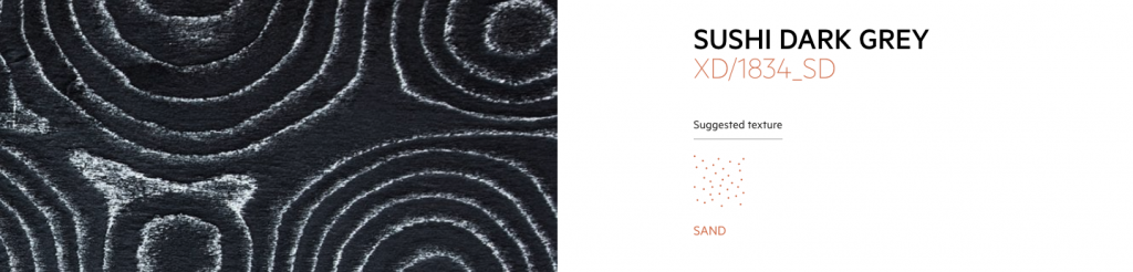 Japan material sample featuring circle patterns in white and black.