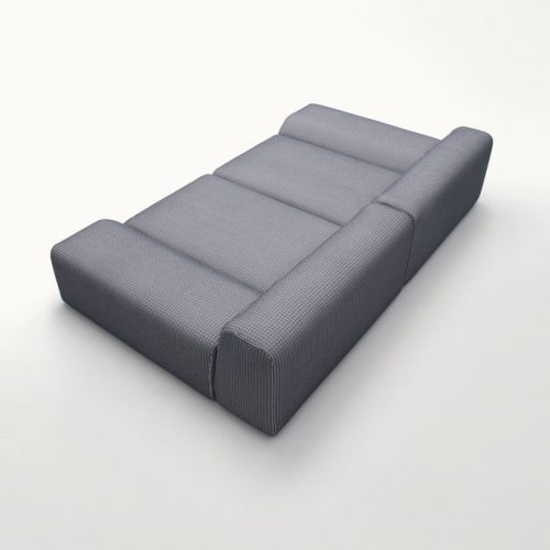 All Time Series composed of large sectional seating elements, upholstered in grey fabric on a white background.