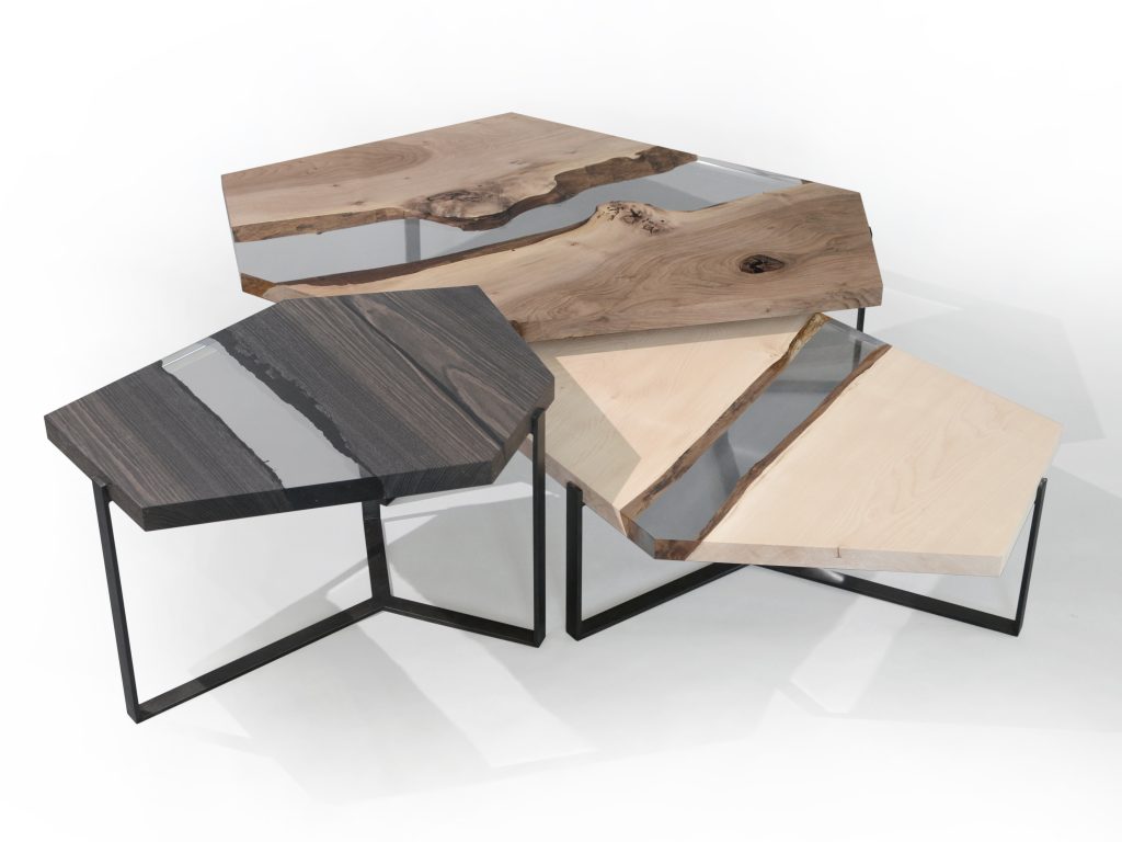 Crystal Wood Trio Low Tables