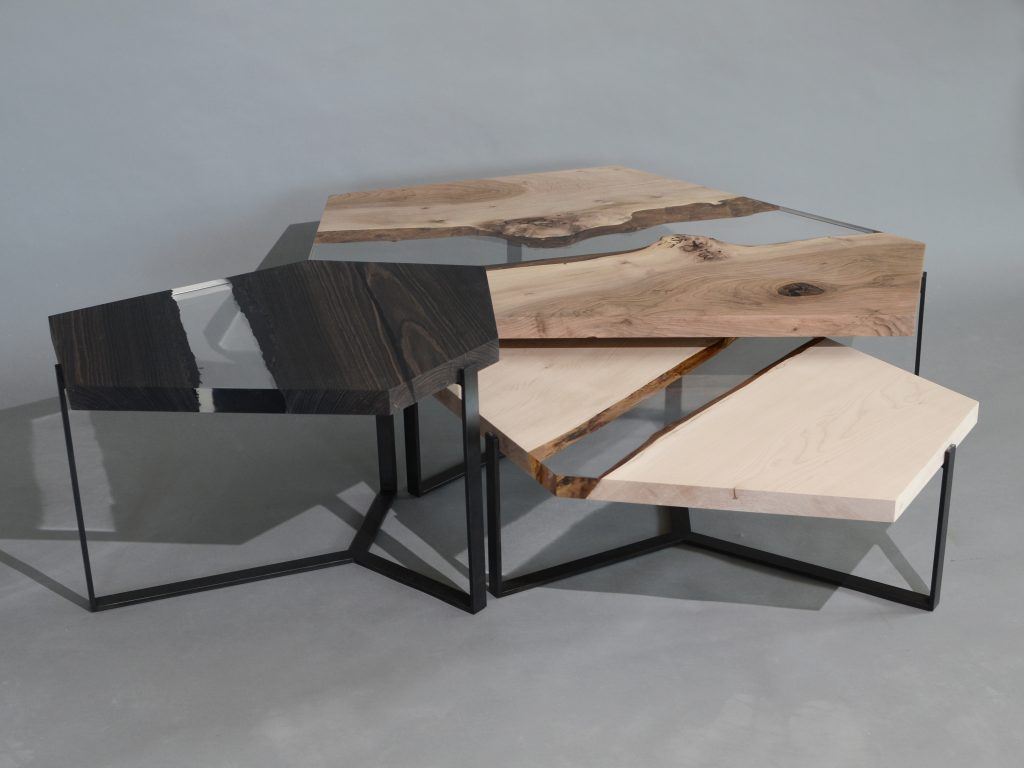Crystal Wood Trio Low Tables