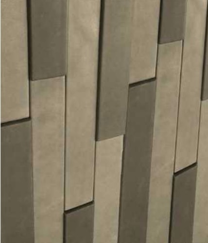 Rebel mosaic in brown and beige with rectangular patterns.