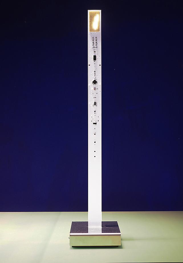 A white My New Flame sitting on top of a table