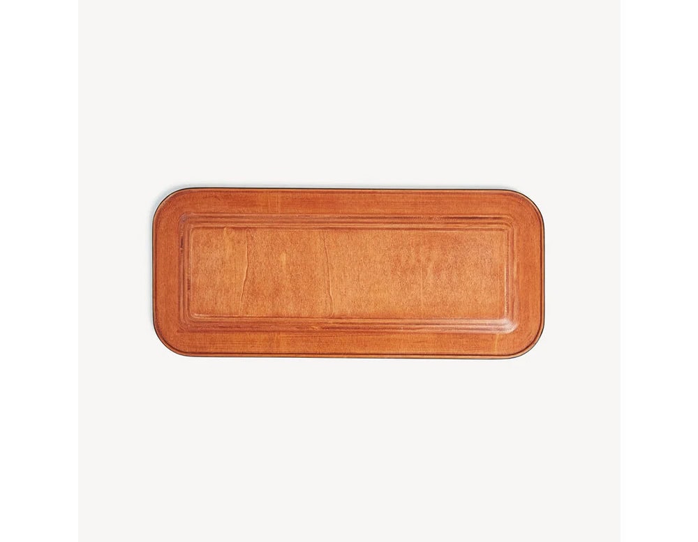 Elegant rectangular wooden tray with a smooth natural finish, ideal for serving or as a refined decorative accent in any setting.