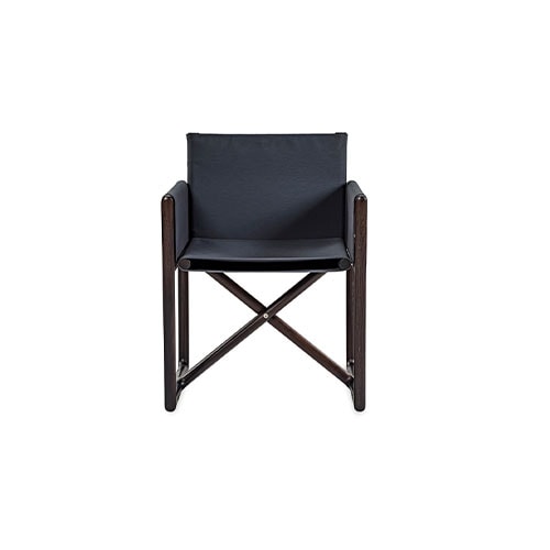 Indoor dining chair inspired by the iconic "directors chair."