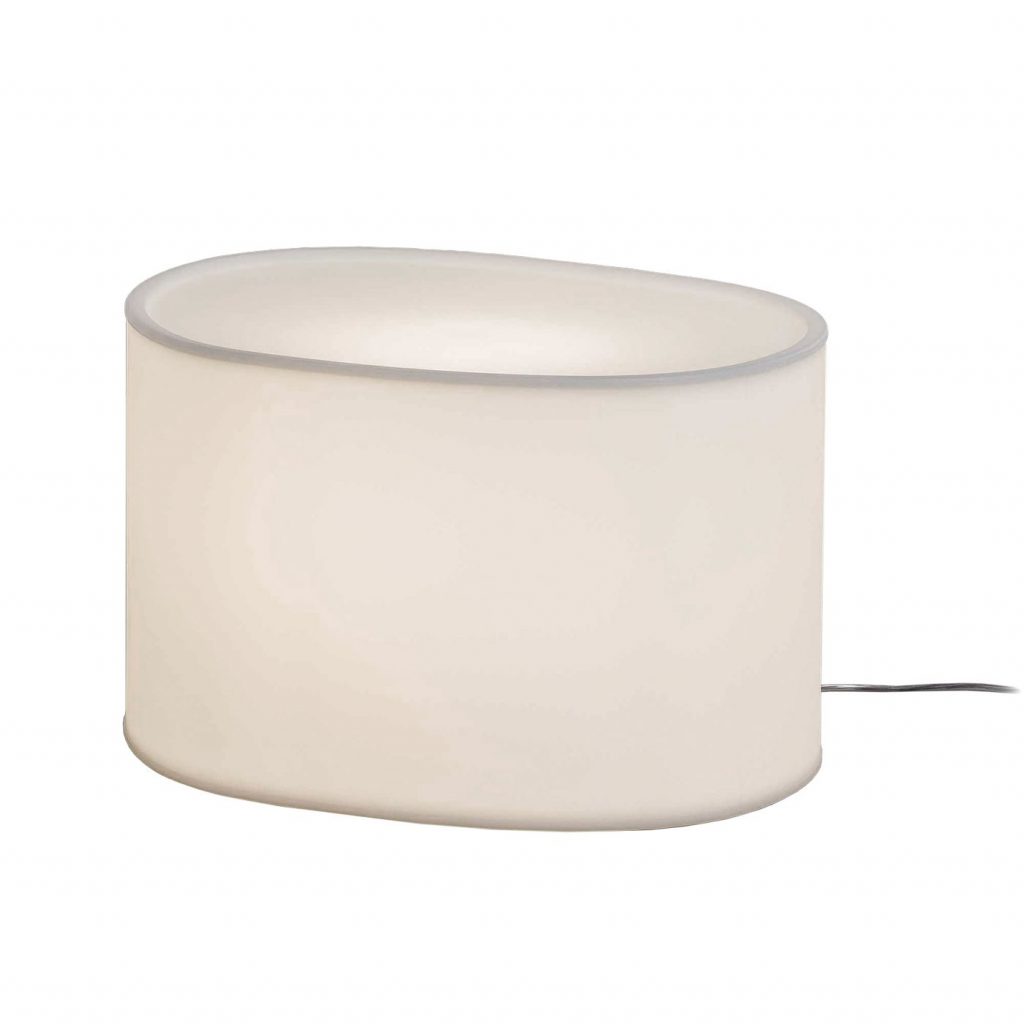 floor lamp made of polyethylene in a white tone