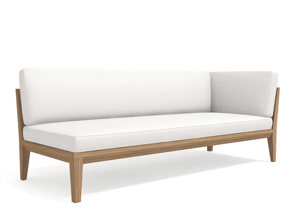 Teka Modular Sofa in white left side in front of a white background