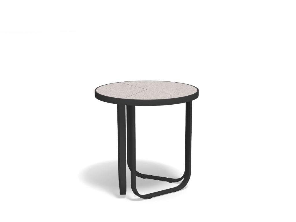 Thea Eight Side Table in white in front of a white background