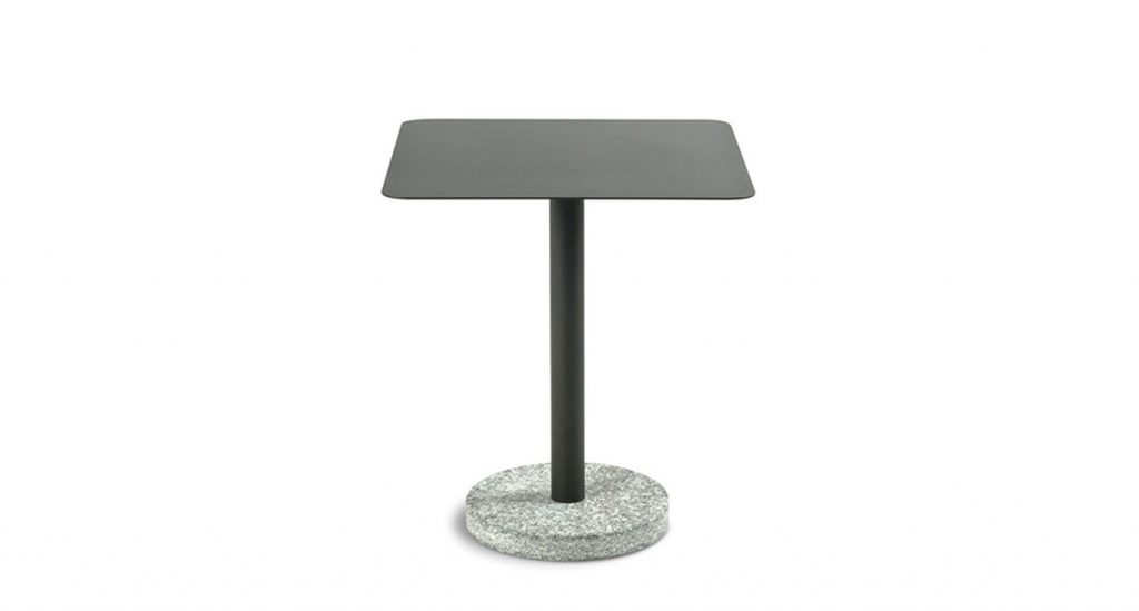 Bernardo outdoor side table in front of a white background
