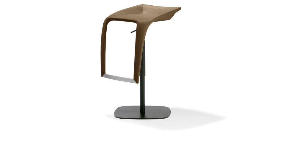 Leaf low back barstool in front of a white background