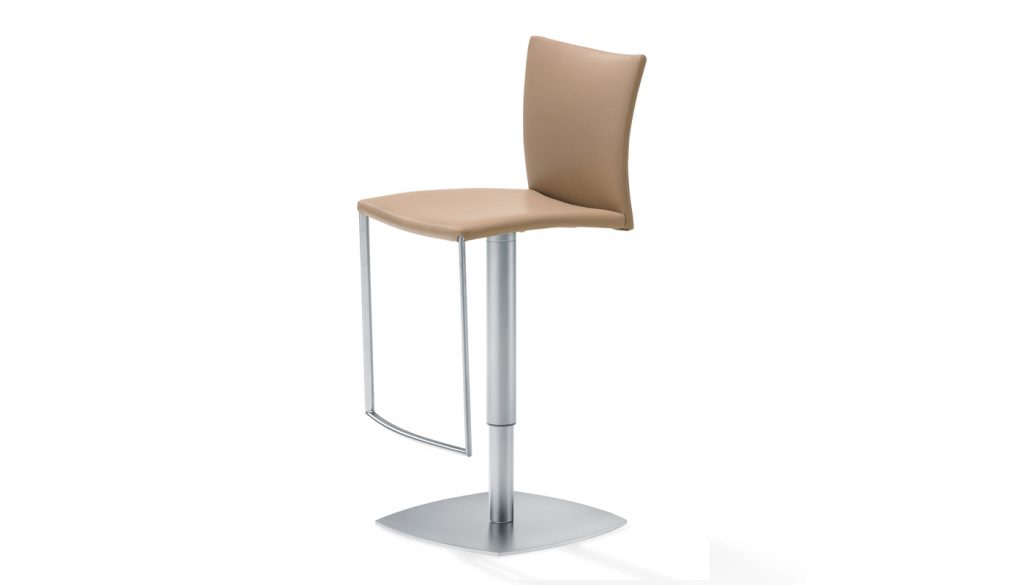 Side view of Nobile barstool in front of a white background