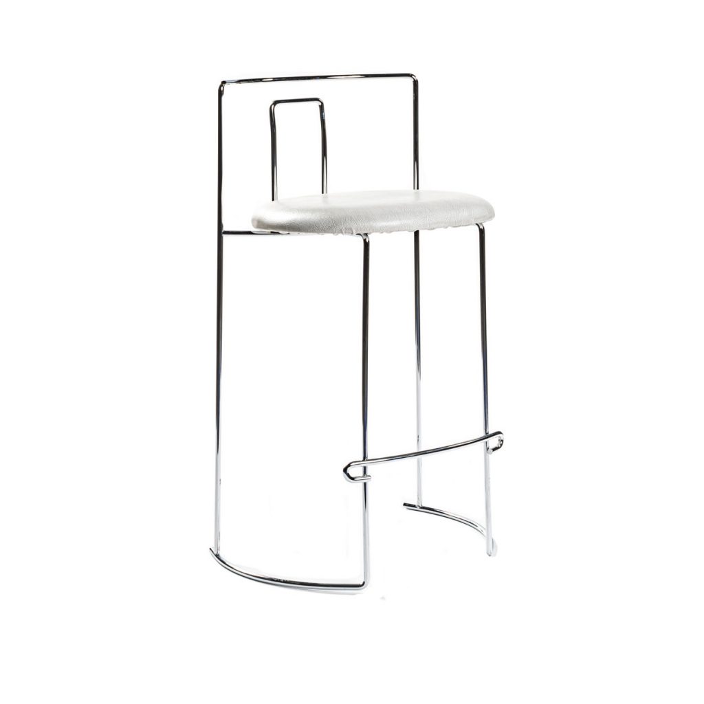Angled view of Gaja barstool in front of a white background