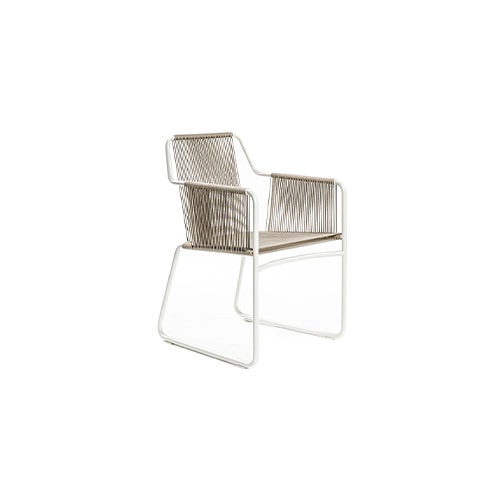 Angled view of Harp Three Hundred Fifty Nine outdoor armchair in front of a white background
