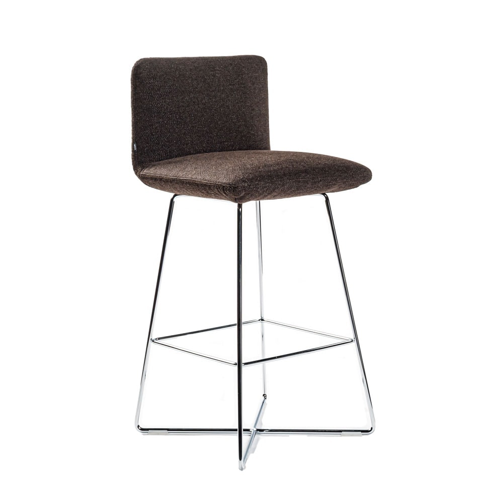 Angled view of Jalis barstool in front of a white background