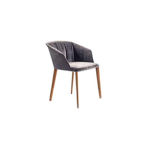 Angled view of Liza dining chair in front of a white background