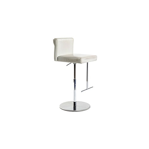 Angled view of Quant barstool in white in front of a white background