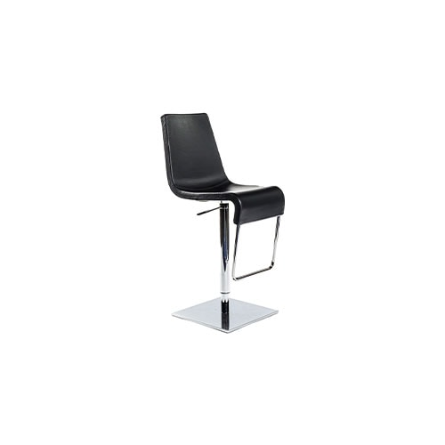 Angled view of Skipping Stool in black in front of a white background