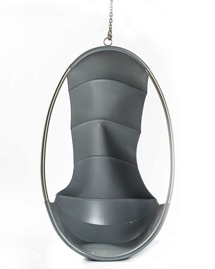 Frontal view of Swing hanging chair in front of a white background