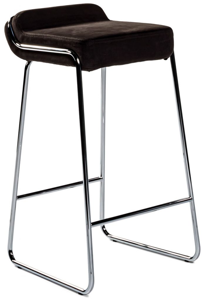 Side angle of Otto counter height barstool in front of a white background