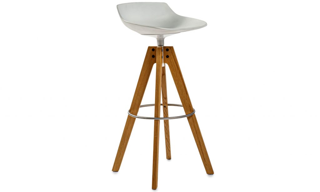 Flow barstool in front of a white background