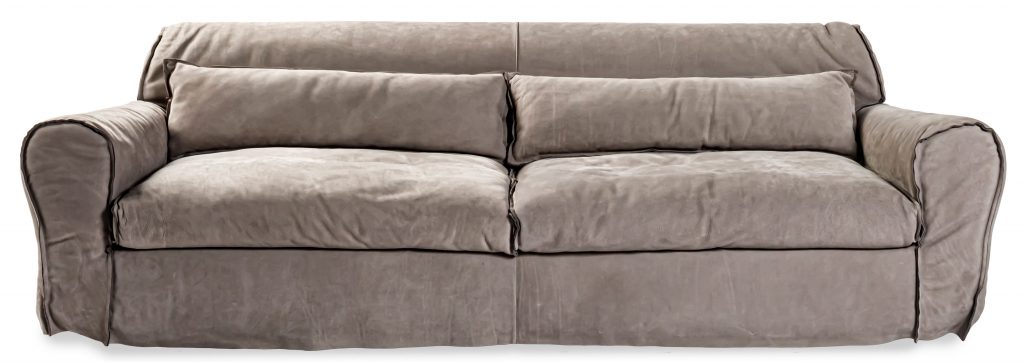 Frontal view of Housse sofa in front of a white background