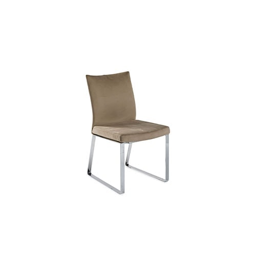 Linus chair frontal view angled in front of a white background