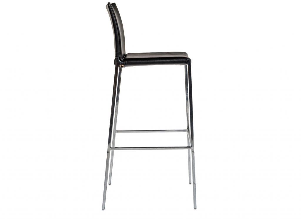 Side view of Lio counter height barstool in front of a white background