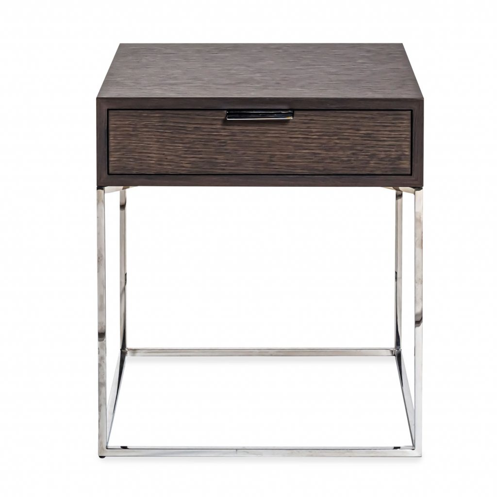 Oscar night stand in front of a white background