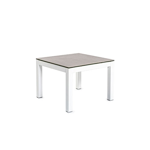 Side low table in front of a white background
