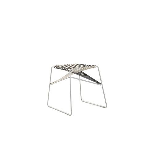 Twist low stool angled view in front of a white background