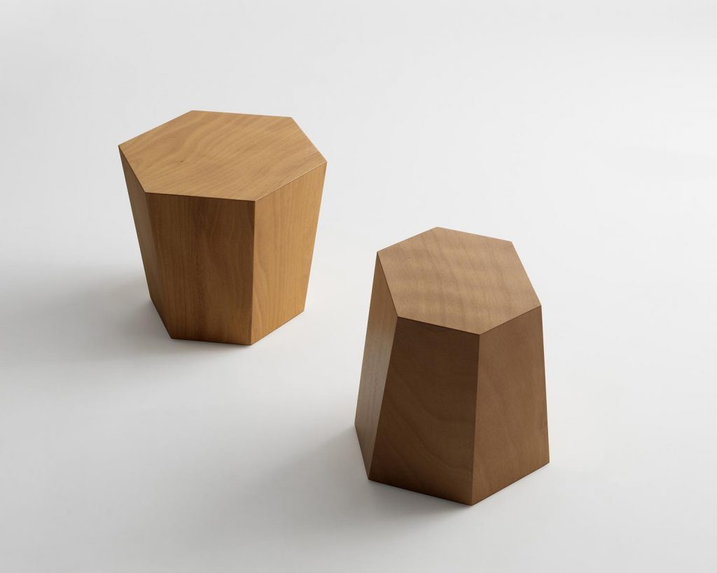 Wooden Hexagons in two different sizes disconnected
