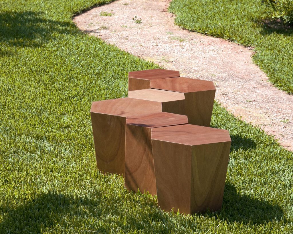 Multiple Hexagon on grass next to path