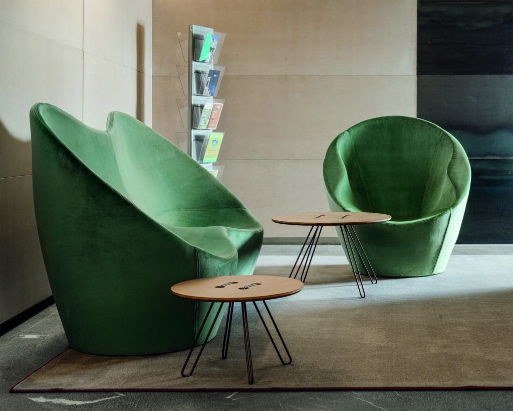 Close up of Ouch&Kouch in green in a combined form and separate form