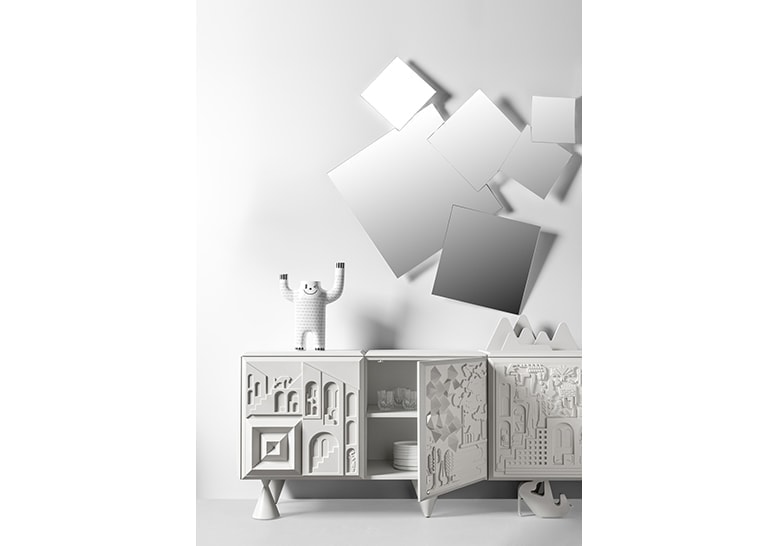 sideboard with drawer design in a white tone made of wood
