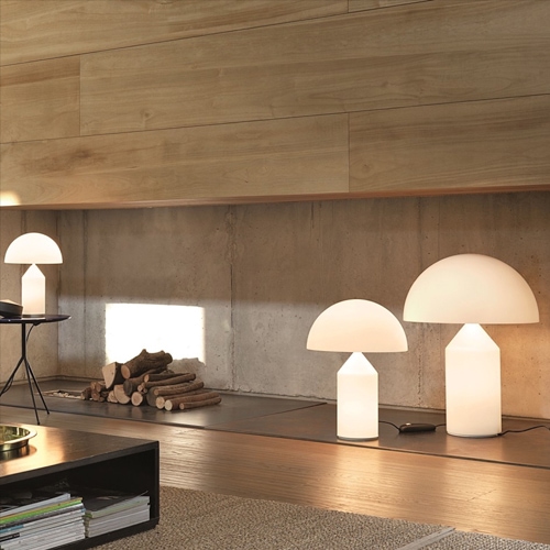Atollo, the iconic table lamp archetype, has evolved over the years.