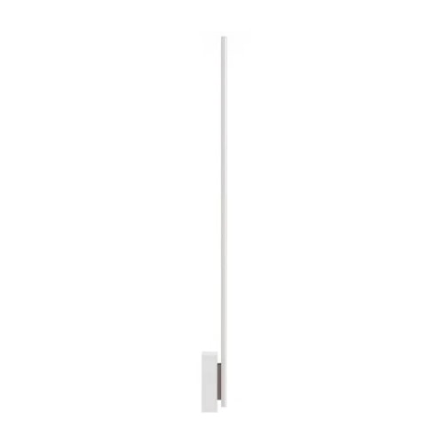 thin line shaped lamp made of white metal with LED light on a white background