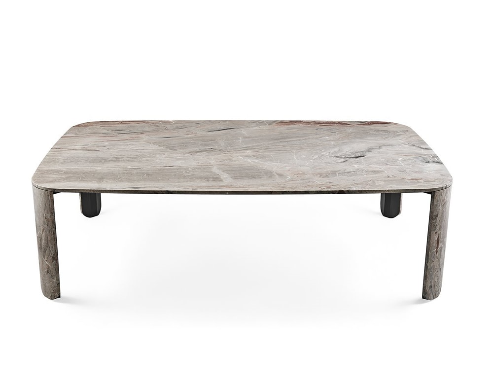 Clemo table in grey in front of a white background