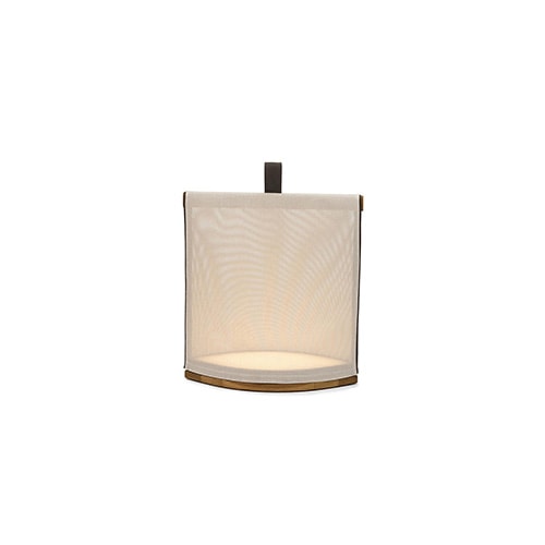 small lamps made with teak and wood on a white background