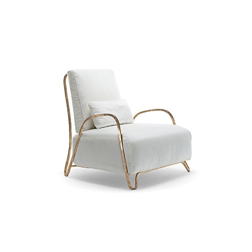 Moonlight Armchair crafted from durable bronze or anticorodal aluminum