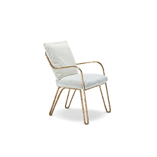 Moonlight Chair crafted from bronze or anticorodal aluminum for outdoor use.