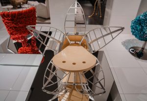 An intricate framework showcasing the craftsmanship behind Edra’s innovative designs, blending structural precision with artistic creativity