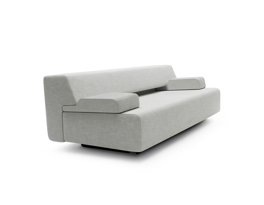 Piece of seating furniture in beige color fabric