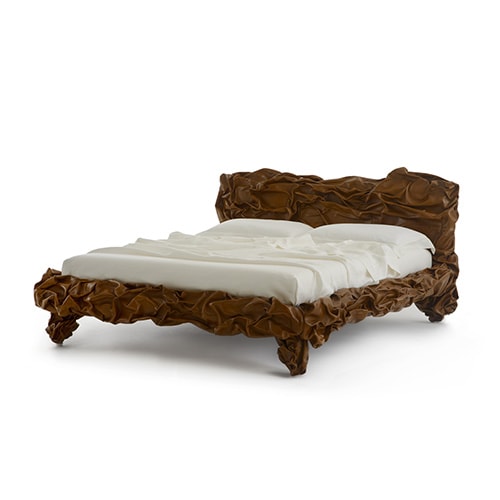 Fully handmade leather upholstered bed