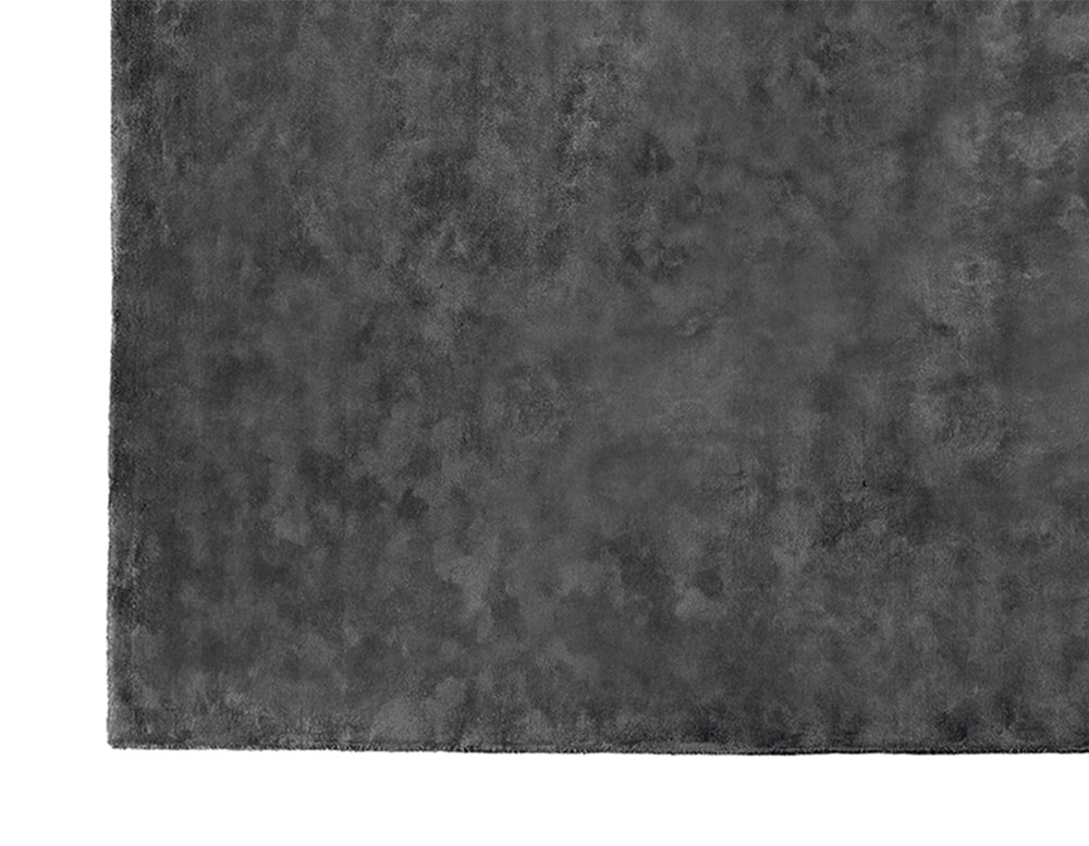 rug dyed with anthracite Italian fabric on a white background