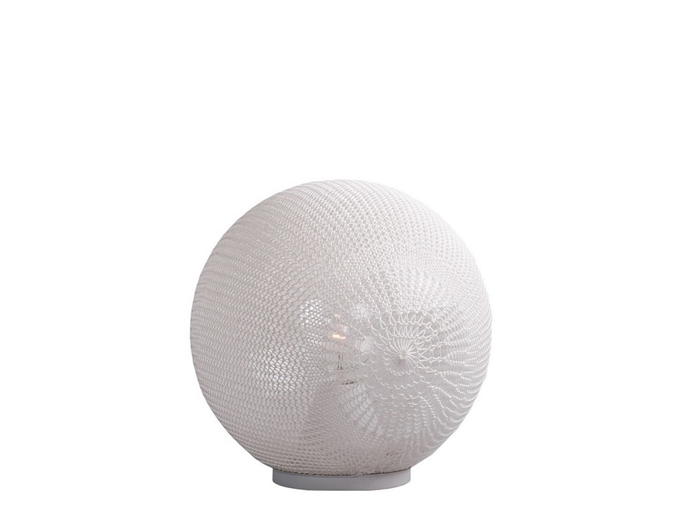 floor lamp made with polypropylene coating in a white tone on a white background